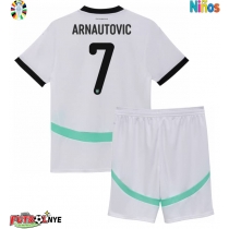 Camiseta Austria Marko Arnautovic #7 Visitante Equipación para niños Eurocopa 2024 manga corta (+ pantalones cortos)